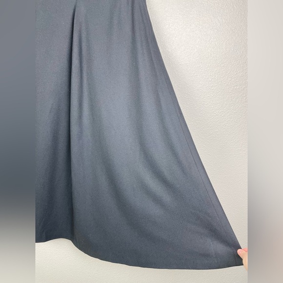 VTG Pendleton Women's 14 100% Virgin Wool Black Midi Skirt High Rise Gothic Knit - Picture 5 of 15